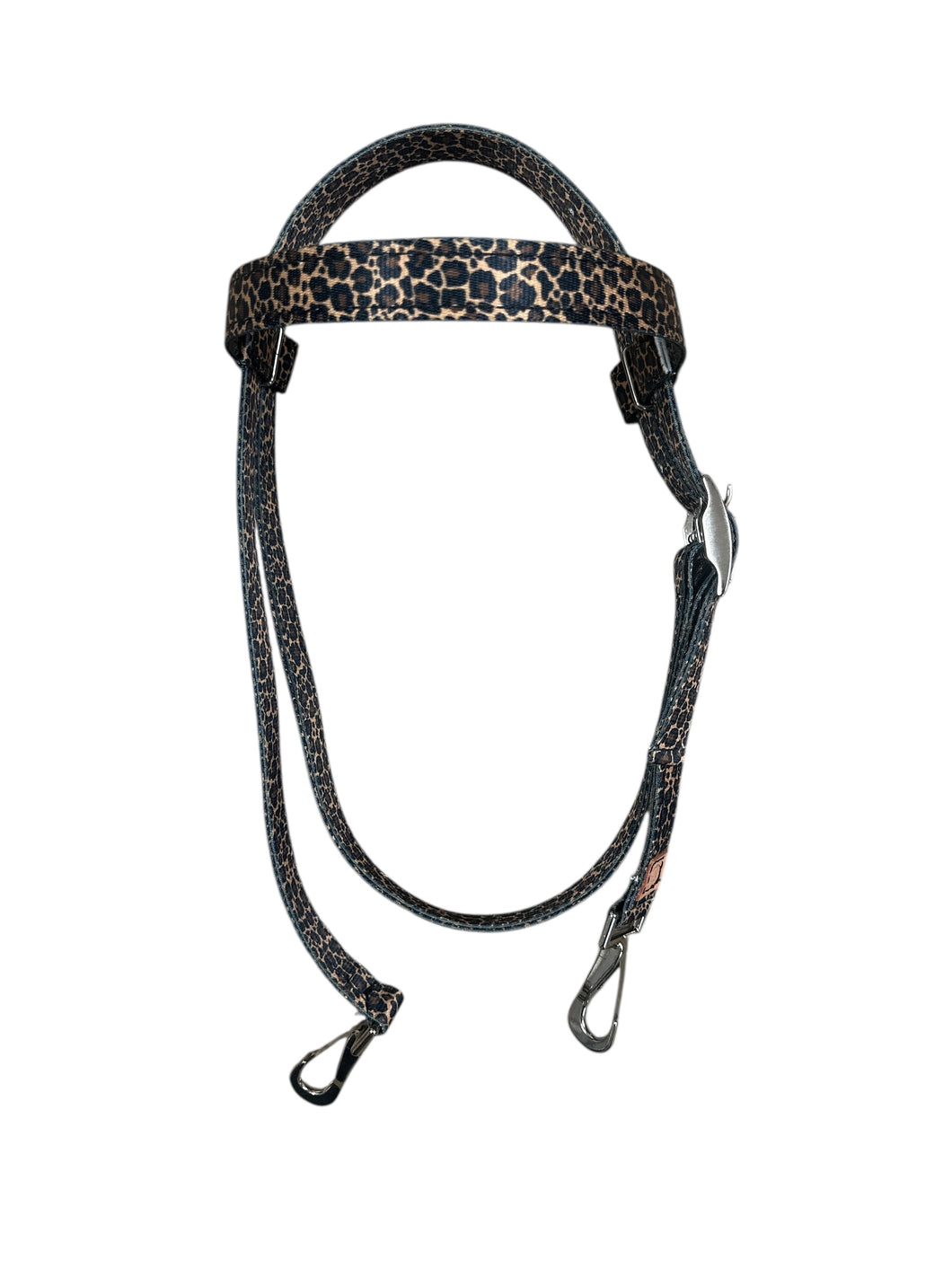 Browband Headstall cheetah print with horse size