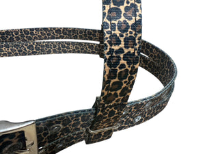 Browband Headstall cheetah print with horse size