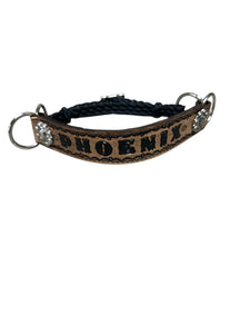 Personalized side pull hackamore  bitless attachment.... with black or brown chinstrap...all sizes