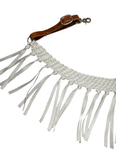 horse tripping  collar mule tape white  with leather tugs