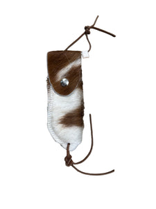 Hoof pick holder cowhide