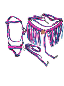 Pony Fringe Tack set with turquoise pink and lilac