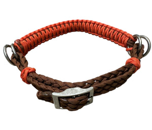 Burnt orange side pull hackamore  bitless attachment “with a whoa”.... with black or  brown chinstrap...all sizes