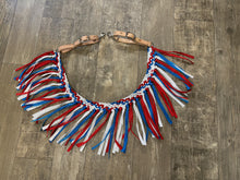 Mule tape horse tripping collar red white and blue