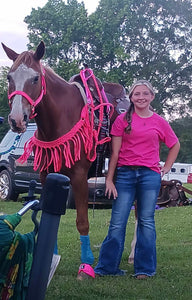 Mule tape tripping collar set with browband headstall