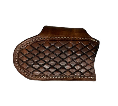 Hand tooled sideways knife sheath