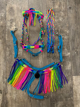 Pony Rainbow Fringe Tack set with turquoise