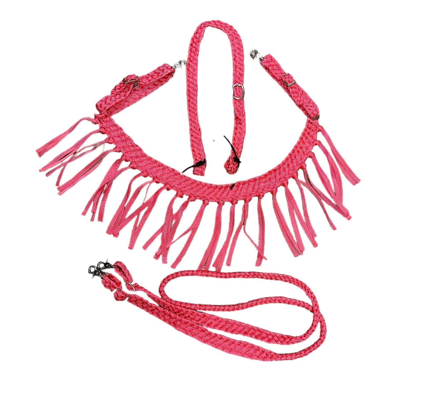 Pink mule tape tack set. – Tiffanys Braided Tack