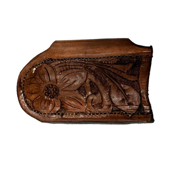 Hand tooled horizontal knife sheath