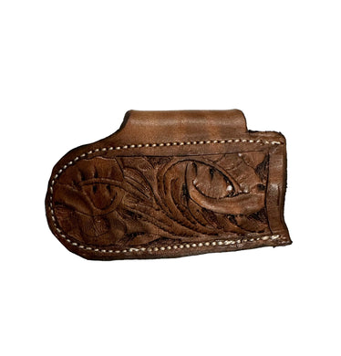 Hand tooled horizontal knife sheath