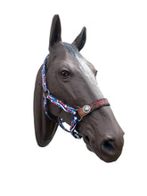 PERSONALIZED patriotic print nylon horse halter