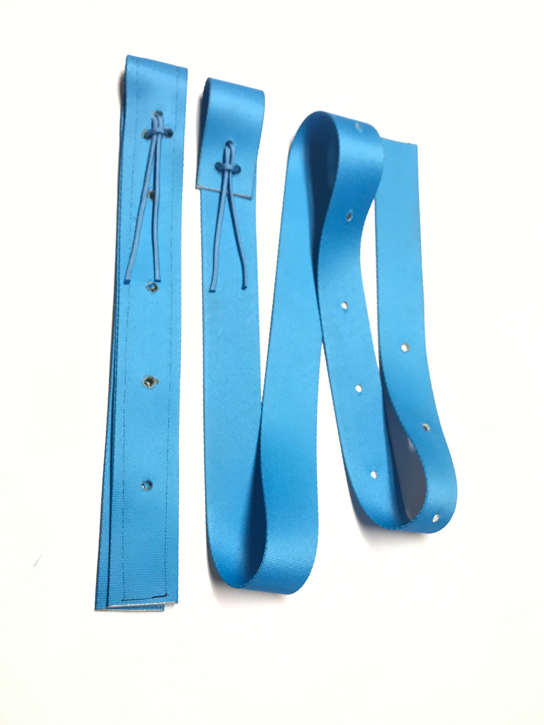 Blue cinch strap set