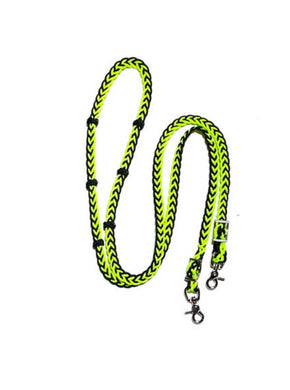 Barrel reins with adjustable grip knots you use length and can change color