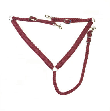 burgundy breast collar.