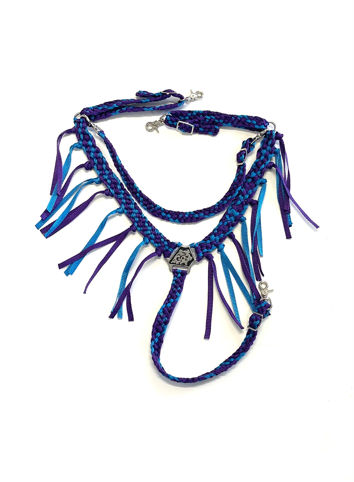 horse mule tape tack set, (fringe breast collar, wither horse mule tape tack set, (fringe breast collar, wither