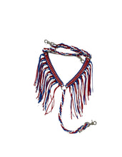 fringe breast collar red white and blue