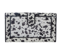 Myra cowhide womens wallet black and white