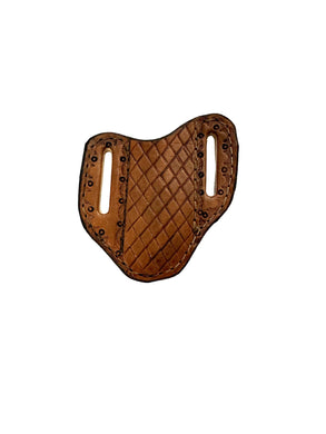 Hand tooled pancake knife sheath