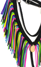 fringe breast collar neon with a wither strap