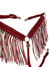 Wide fringe breast collar with sequins and longer fringe