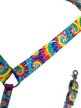 Tie dye breast collar nylon horse size