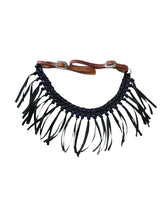 Mule tape horse tripping collar black with purple lacing