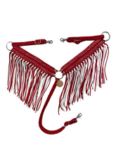 Wide fringe breast collar with sequins and longer fringe