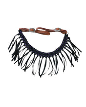 Mule tape horse tripping collar black with purple lacing