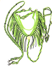 Neon lime fringe  Tack set