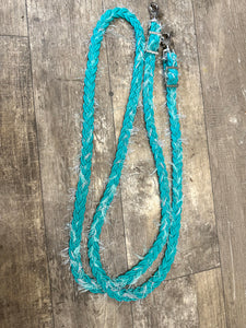 Red and Teal mule tape tack set.