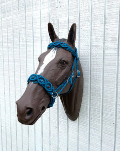 Carribean Beaded Browband Headstall with a fancy braided browband all sizes.