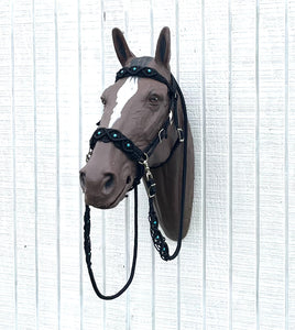 complete Bitless bridle side pull hackamore in my beaded  style