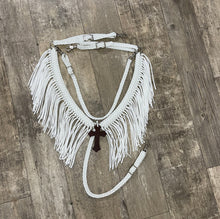 White fringe breast collar